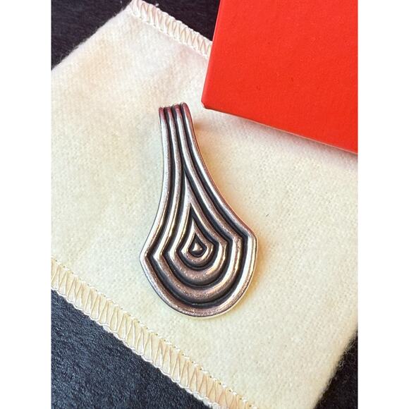 James Avery Concentric Teardrop Pendant Sterling Vintage/Retired - Picture 1 of 8